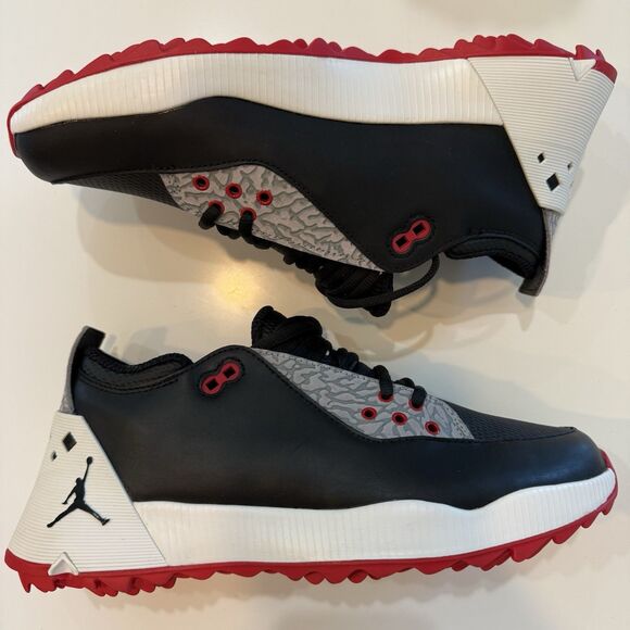Nike Air Jordan ADG 2 Men's Sz 7.5 Golf Shoes Black/White /Red CT7812-001 - Picture 5 of 9
